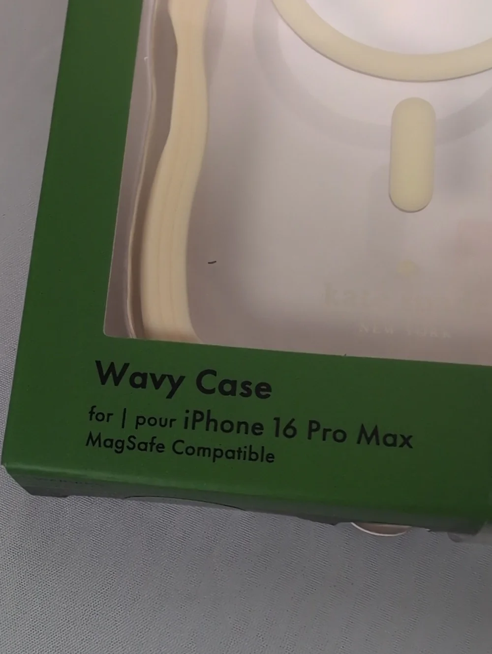 Kate Spade iPhone 16 Pro Max Wavy Phone Case Clear Butter Yellow